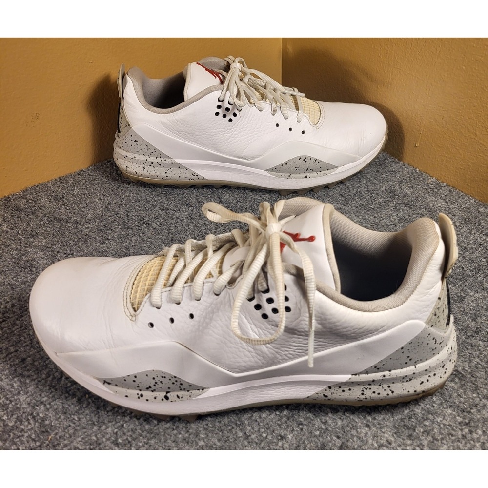 Jordan ADG 3 White Cement Gray Sneaker Golf Shoe (CW7242-100) Men's Size 9